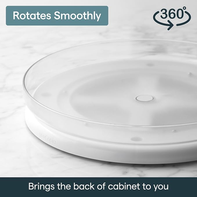 YouCopia FridgeView Fridge Turntable, Lazy Susan Organizer for Refrigerator Storage, 11” , White