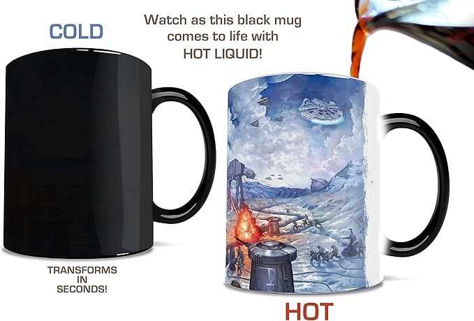 Morphing Mugs Star Wars – AT-AT Walker – The Battle of Hoth – Thomas Kinkade Studios - One 11 oz Color Changing Ceramic Mug – Image Revealed When HOT Liquid Is Added! MMUG1213