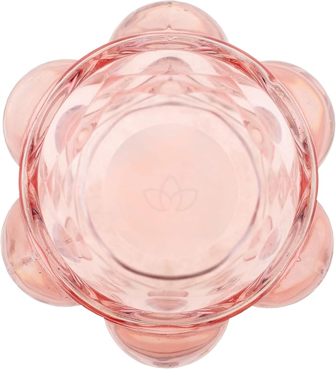 Karma, Lucia Hobnail Votive, Tea Lights Candle Holder, Glass Votive Candle Holders for Table Decorations, Baby Shower, Birthday Party, Weddings and Home Decor, Blush