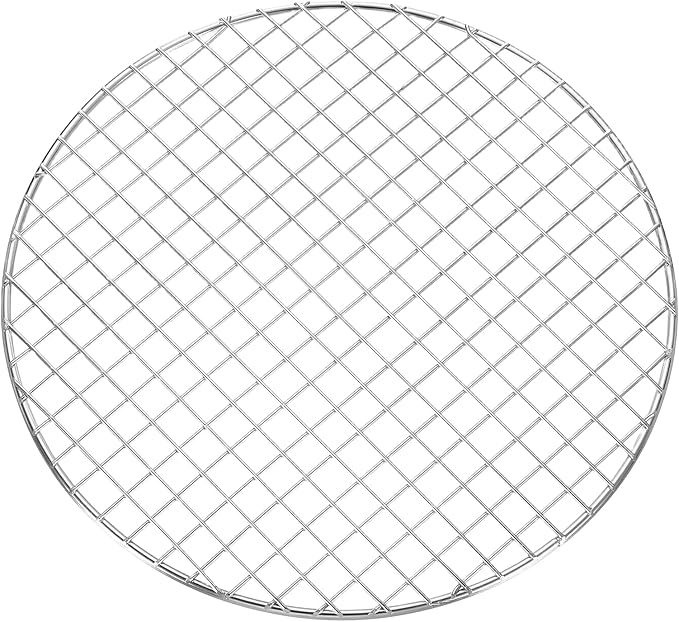 uxcell Round Cooking Rack, Dia 11 Inch Stainless Steel Grill Grate Cross Wire Barbecue Grill for Cooking Baking Air Fryer Racks, Silver