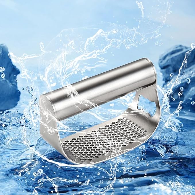 Garlic Press Garlic Presser,2026 Stainless Steel Garlic Presser Bottle Opener Mincer Crusher with Peeler and Cleaning Brush,Multifunctional Kitchen Gadget Garlic Mincer for Woman (A/2PCS)