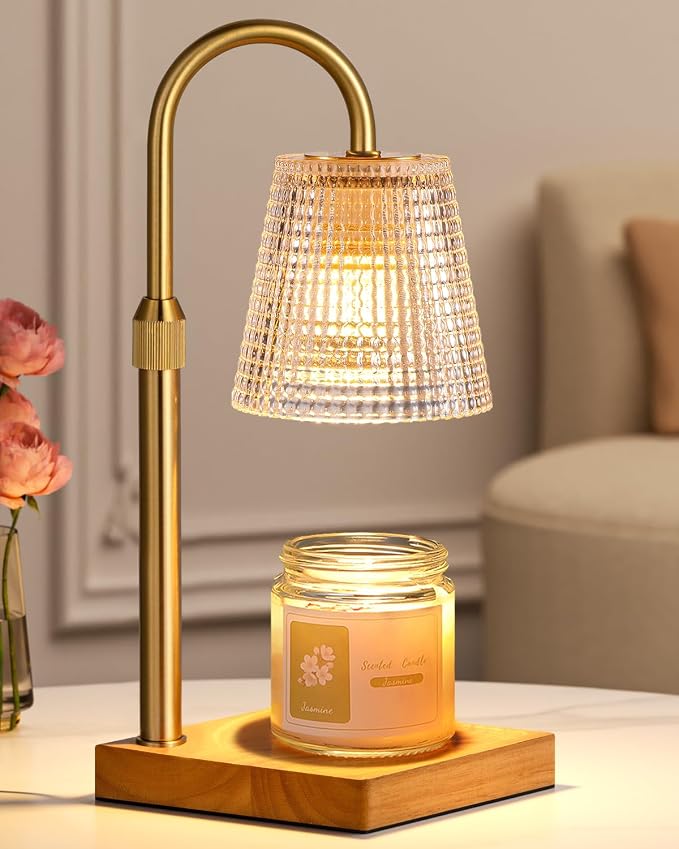 Hong-in Candle Warmer Lamp with Timer Dimmer,Christmas Birthday Gifts for Women Mom,House Warming Gifts New Home Room Decor,Vintage Wax Warmer for Scented Wax Jar Candles