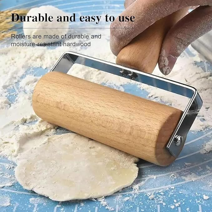 Pizza Roller,Rolling Pins for Baking,Wooden Pizza Dough Roller Small Rolling Pin for kitchen essentials Pastry Tortilla Pizza Cookie Home Baking(4.13in, 2.36in)