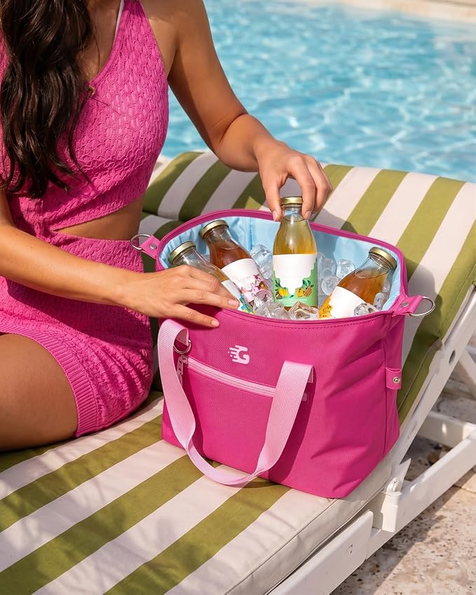 GLORIEROO Pastel Lunch Box Women | Insulated Soft Waterproof Leakproof Lunch Bag Cooler | Adjustable Strap | BPA-Free