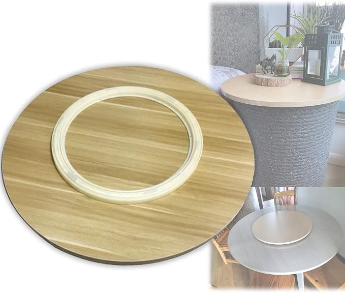 360° Turntable Round Wooden Serving Tray Plate, Smooth Running, Not Easy To Tilt, Large Turntable Lazy Susan For Kitchen, Hotel And Restaurant Tabletop Rotating Serving Plate (Color : Walnut, Size :