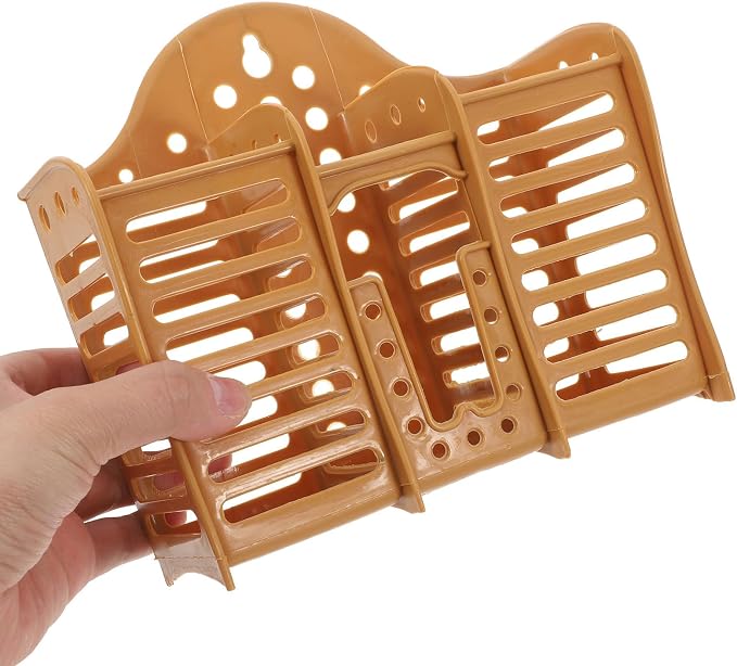Wall Mountable Kitchen Utensil Organizer and Silverware Drainer Basket with Divided Compartments, Abs Plastic Spatula Holder for Space Saving Storage in Kitchen