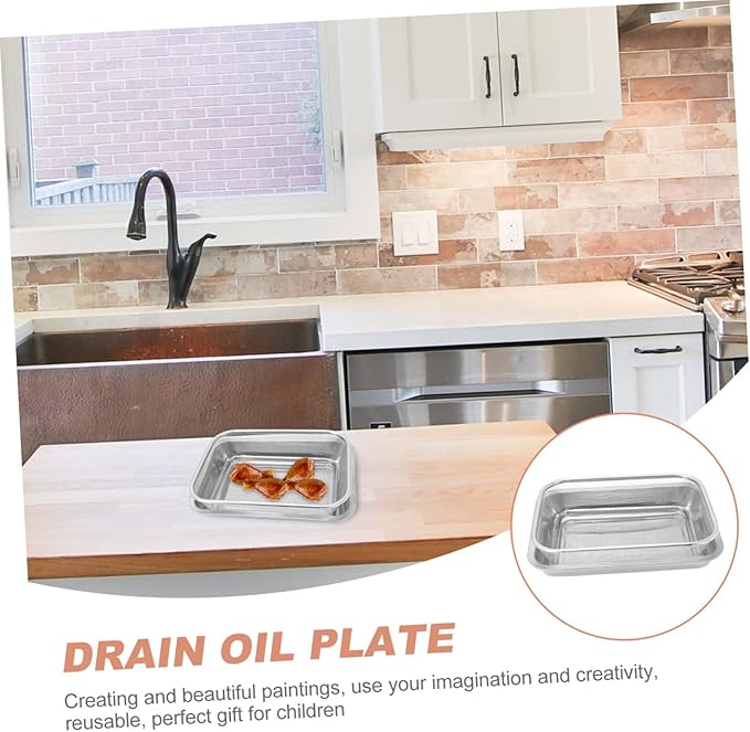 2sets Stainless Steel Baking Pan Removable Cooling Rack Versatile Drain Oil Plate for Baking and Cooling Heavy Duty Design Dishwasher Safe Style