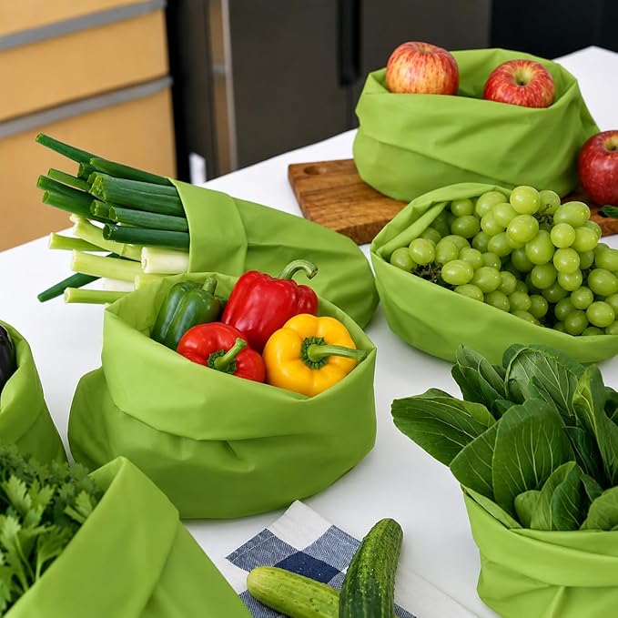 A pack of 80 bags: 40 small and 40 large, light green,BPA Free
