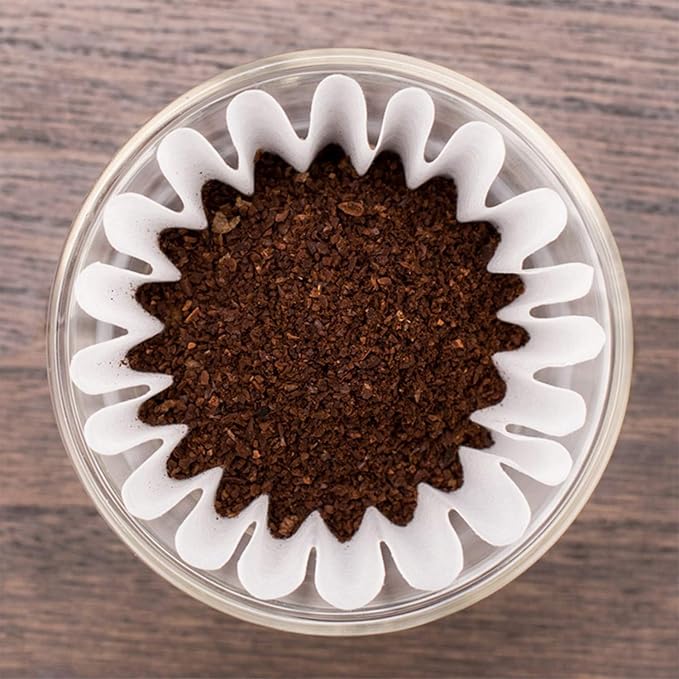 EUSOAR Small Coffee Filters, 1-4 Cups 100pcs Disposable Coffee Filter Baskets, Unbleached Basket Filter Paper, Fits Basket Style Electric Coffee Makers