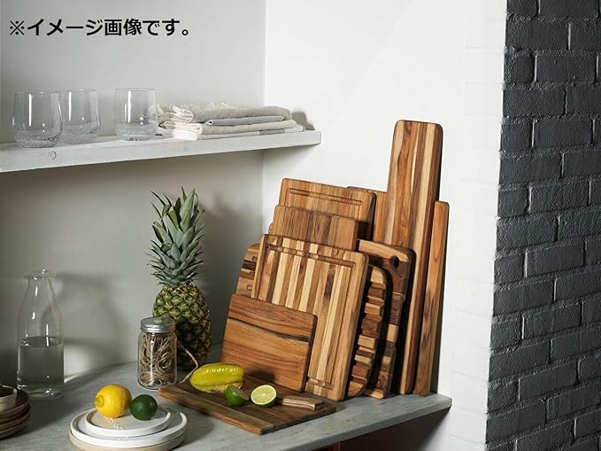 Teakhaus Cutting Board, Wood, Brown, 40 x 28 x 1.4 cm