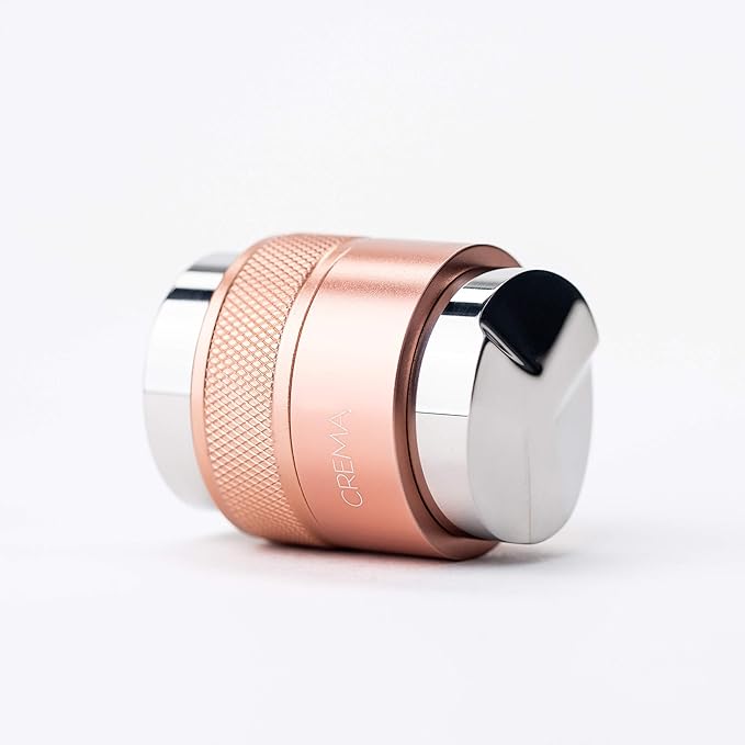 CREMA Coffee Products 39.25mm Hand Tamper & Coffee Distributor for Flair | Compatible w/Classic, Signature, & Neo | Double-Sided, Adjustable Depth Tool | 304 Stainless Steel | Rose Gold