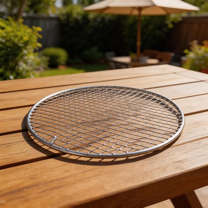 Round Cooling Rack,Stable Three Leg 201 Stainless Steel Wire Baking Rack For Barbecue, Designed For Efficient Air Circulation And Easy Cleaning Post Use Stable Three Leg Multiple Sizes(30.5cm)