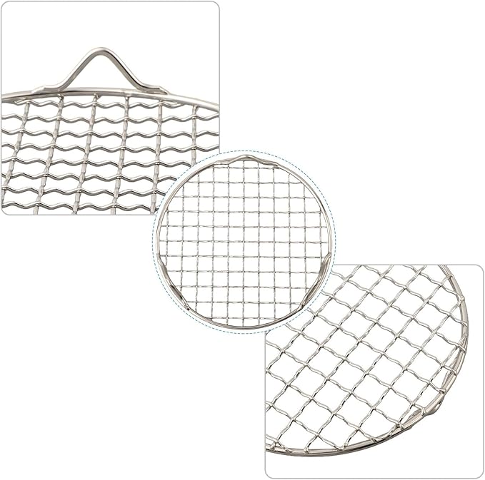 Round Cooling Rack 201 Stainless Steel Wire Grid For Baking, Grilling, Steaming And Drying Food In Oven Or Kitchen, Silver, Multiple Sizes Available(15cm)