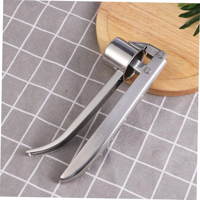 Garlic Press Garlic Ricer Ginger Crusher Easy Cleaning Stainless Steel Long Handle