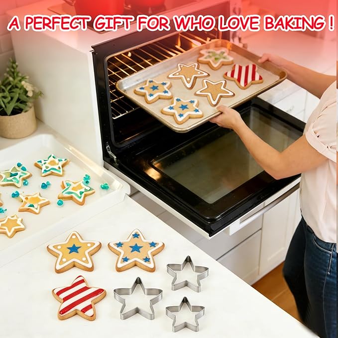 Stars Cookie Cutter, Pack of 5