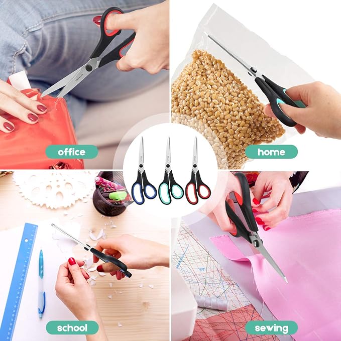 iBayam Kitchen Scissors - All Purpose Heavy Duty Meat Poultry Shears, Dishwasher Safe Food Cooking Stainless Steel Utility Shears