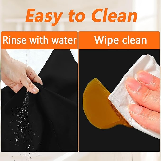 32''x24''(80cmx60cm) Large Silicone Mat for Kitchen Counter, Heat Resistant Countertop Protector, Non-Slip Waterproof Kitchen Island Mat, Easy to Clean, Black