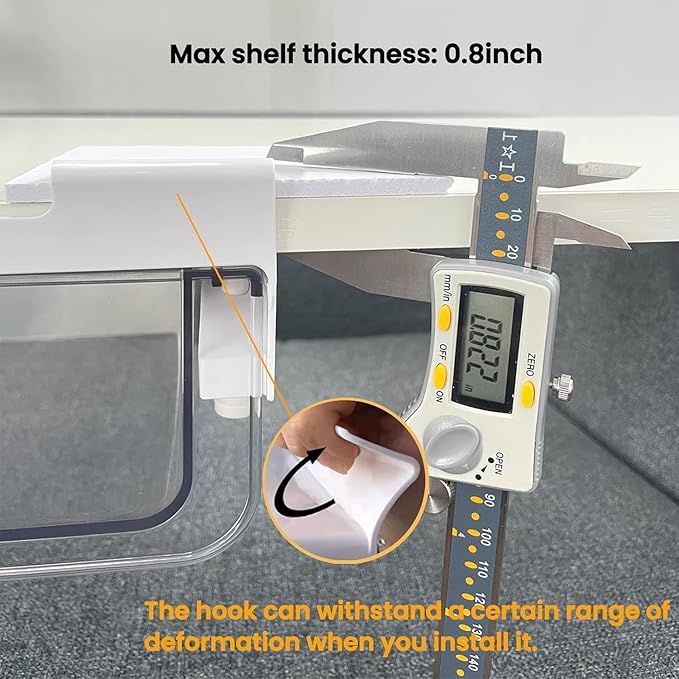 vacane Under Shelf Organizer, Under Shelf Storage Drawer Pull Out, Under Cabinet Basket Hanging Holder for Cupboard Cabinet Pantry Kitchen