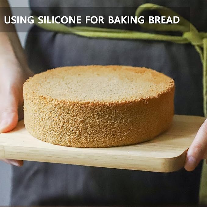 9 inch Silicone Round Cake Pan - Non stick bread pan for baking cake pizza bread and More Food Grade & BPA Free Set of 3