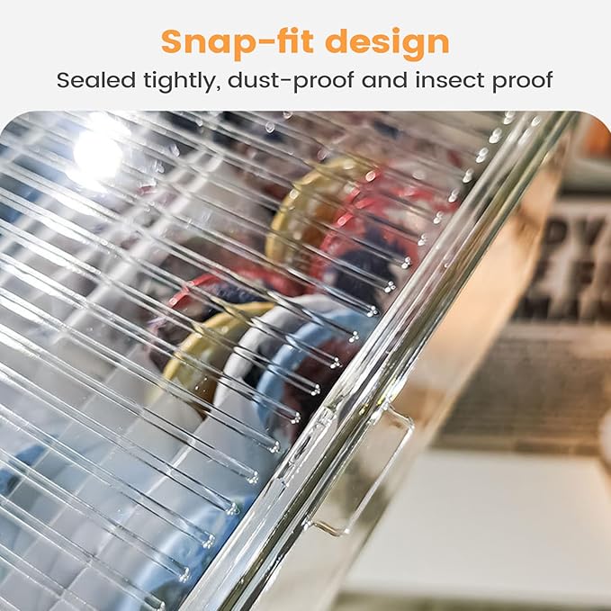 Transparent Storage Box, Stackable Design, Small, Medium, Dustproof Desktop Organizer, Clear Organizer Bins, Easy Wipe Clean, For Bathroom, Kitchen, Home, Dorm