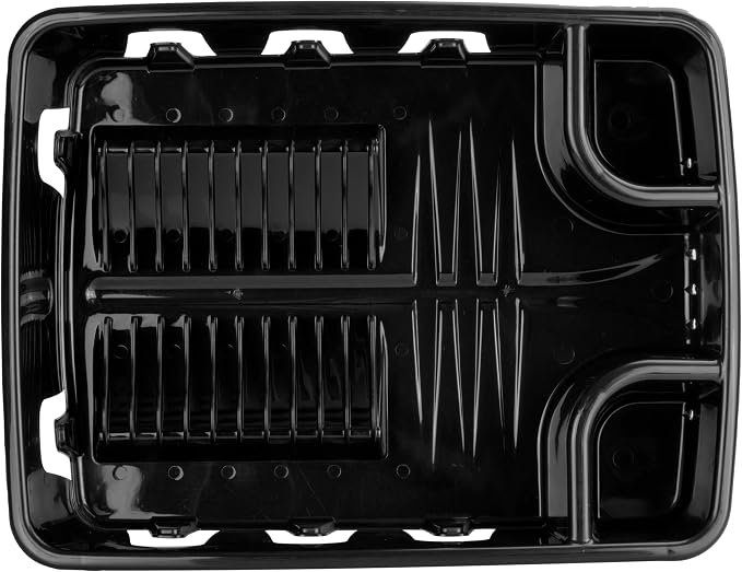 Dish Drying Rack with Drainboard Set, All-in-1 Kitchen Dishrack with Inclined Base for Quick Water Drainage, Black Plastic Dish Drainer