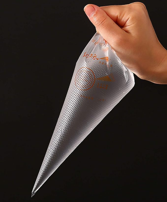 Piping Pastry Bag Pack of 100 Plastic Disposable Cream Pastry Bag Cake Icing Sugarcraft Cupcake Piping Decorating Tool For Baking Supplies (Small 25.5CMx26CMx15.5CM)