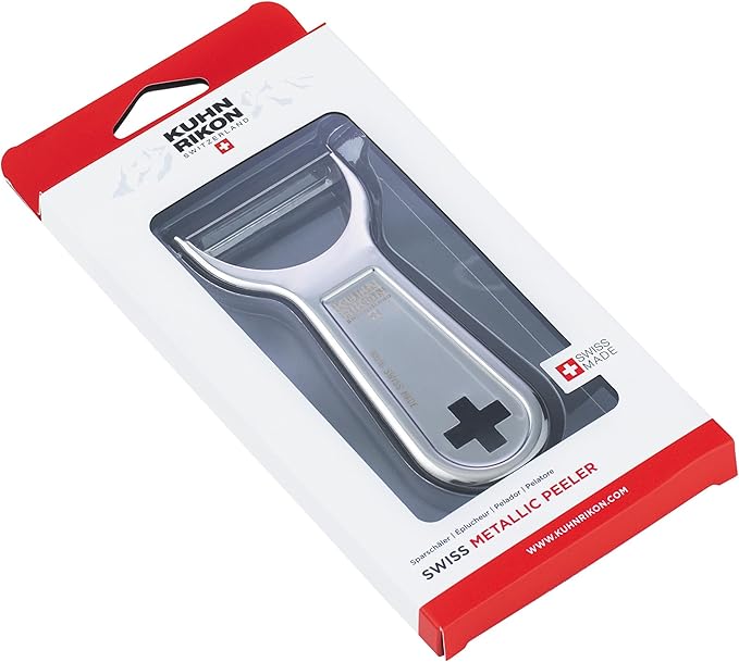 Kuhn Rikon Swiss Metal Peeler 4”, Stainless Steel