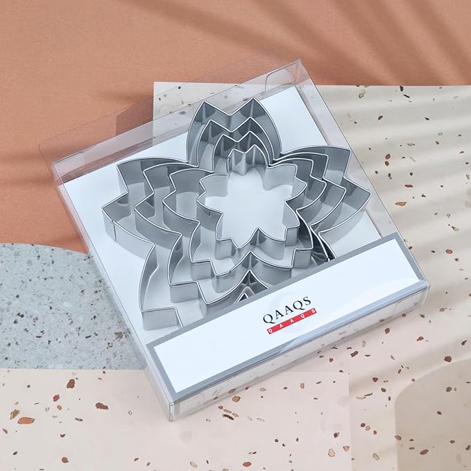 Cherry Blossom Flower Cookie Cutter Set - 4 Piece Sakura Cookie Cutters - Stainless Steel