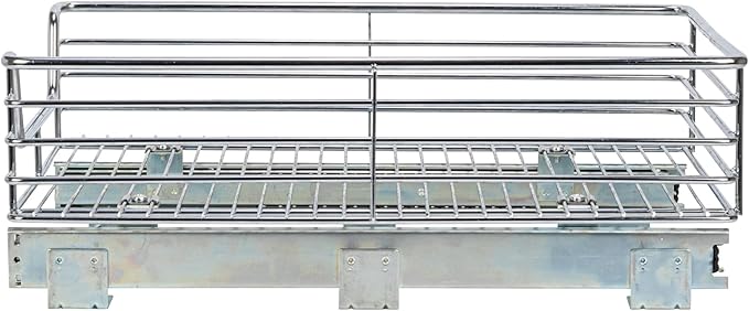 Household Essentials Chrome-Plated Steel Pull-Out Basket Organizer