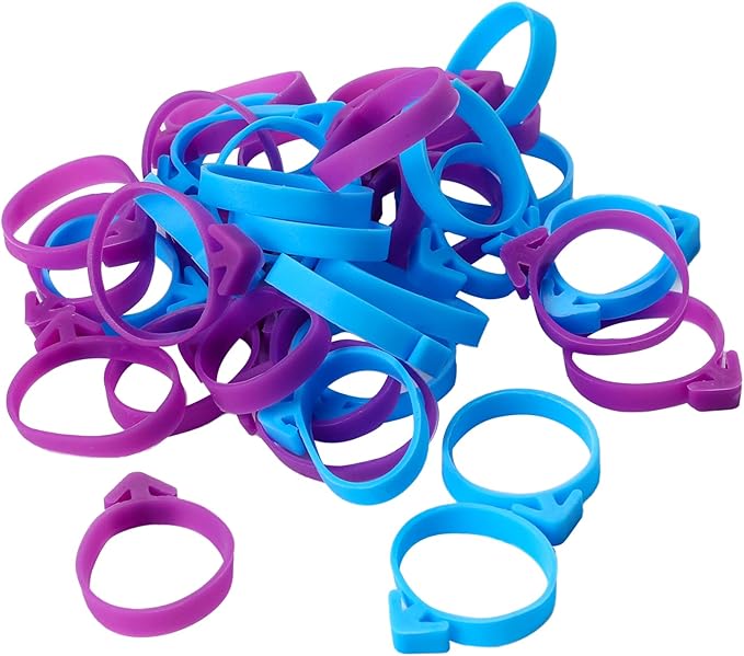 40 Pcs Pastry Bag Ties, Reusable Silicone Piping Bag Clips, Icing Bags Clips Decorating Bags Ties for Cookies, Cupcakes, Pastry Baking