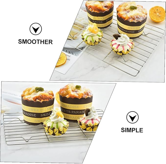 Gatuida 3pcs Cake Baking Cooling Racks Small Stainless Steel Non-stick Pastry Cooler Shelves for Cookies and Bread Cooling in Home Kitchen