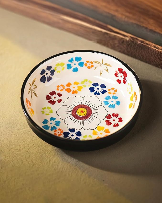 Utensil Holder for Kitchen Counter, Large Ceramic Utensil Holder Crock with Drain Tray, Hand-Painted Floral Rustic Farmhouse Kitchen Crock, Perfect for Women, Christmas, Hostess Gifts & Fall Decor