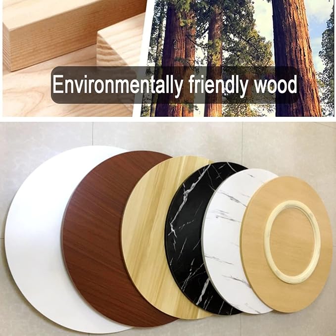 50-100cm Round Rotating Serving Plate, Wooden Swivel Turntable - 360° Rotating Tray For Home Kitchen Hotel Large Dining Table Lazy Susan, Easily Share All Dishes (Color : Red-brown, Size : Ø50cm/20i