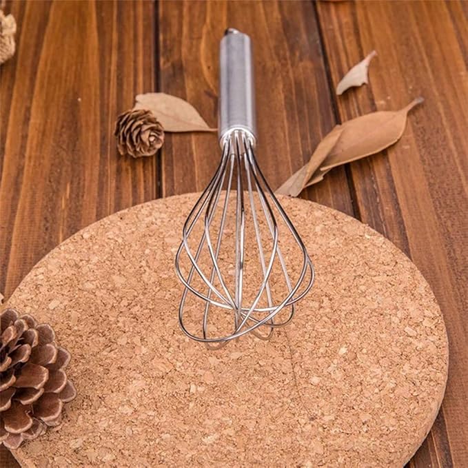8/10/12inches Portable Stainless Steel Balloon Wire Whisk Egg Beater Mixer Baking Utensil Kitchen Tool 8 inches