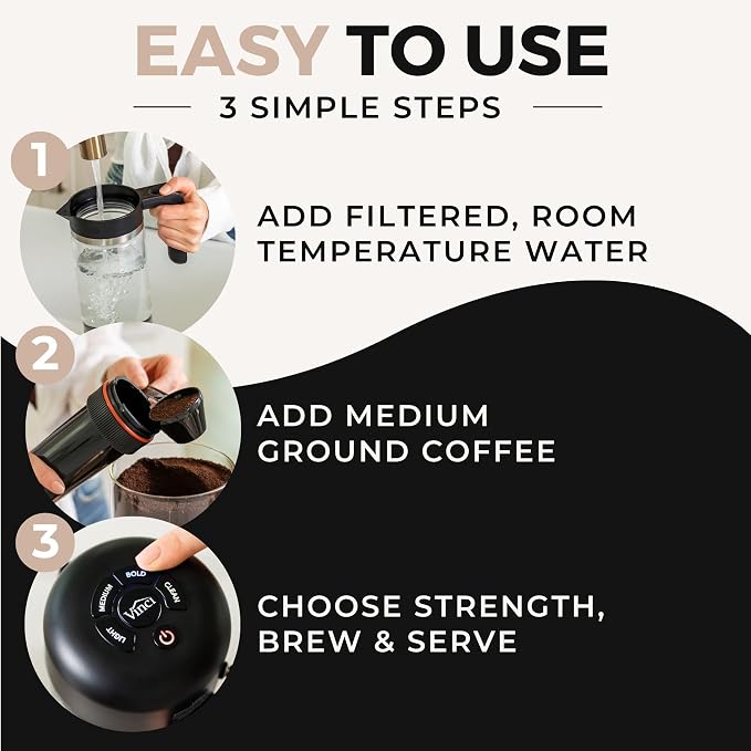 VINCI Express Cold Brew, Electric Cold Brew Coffee Maker in 10 minutes, Glass Carafe, 3 Brew Strength Settings & Cleaning Cycle, Easy to Use & Clean, Cold Brewer for Iced Coffee, 1.4 L