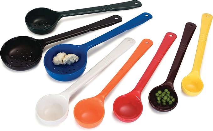 Carlisle FoodService Products Measure Miser Solid Measuring Spoon with Short Handle, 2 Ounces, Red, 1 Count (Pack of 4)