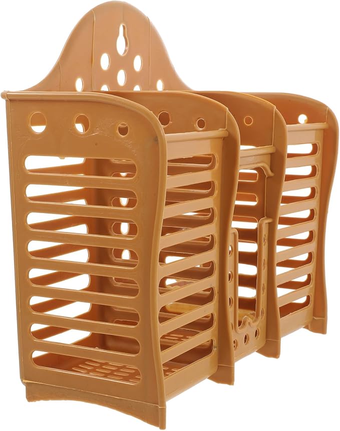 FOMIYES Kitchen Utensil Organizer Hollow Drainage Design Abs Chopstick Stand Utensil Holder Caddy Kitchen Countertop Storage Minimalist Orange