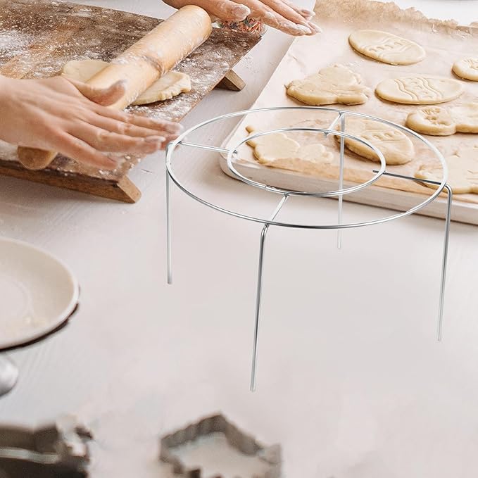 304 Stainless Steel Cake Cooling Rack Baking Cooling Holder Large Size for 12-16 Inch Cakes Reusable Kitchen Dessert Bread