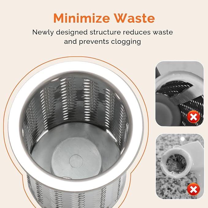 UHIYEE Patented Rotary Parmesan Cheese Grater, Hand Crank Cheese Shredder with Fine & Coarse Drums, Restaurant Quality, White, Stainless Steel & ABS, Dishwasher Safe