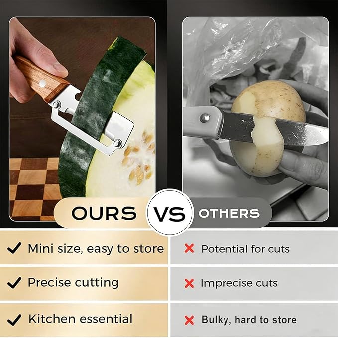 2026 New 2-in-1 Vegetable Peeler – Premium Stainless Steel Blade, Solid Wood Handle & Built-in Bottle Opener – Effortlessly Peels Fruits & Vegetables – Perfect Kitchen Gift (2-Pack)