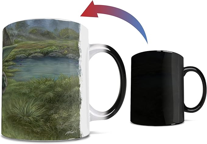 Morphing Mugs Star Wars – The Mandalorian – Child’s Play - Thomas Kinkade – One 11 oz Color Changing Ceramic Mug – Image Revealed When HOT Liquid Is Added! MMUG1224
