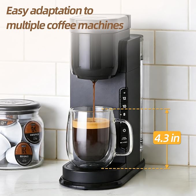 12 OZ Glass Coffee Mug Pack of 6, Double Wall Glass Mug with Handle Insulated Clear Glass Coffee Cup for Espresso, Cappuccino, Latte, Americano, Tea