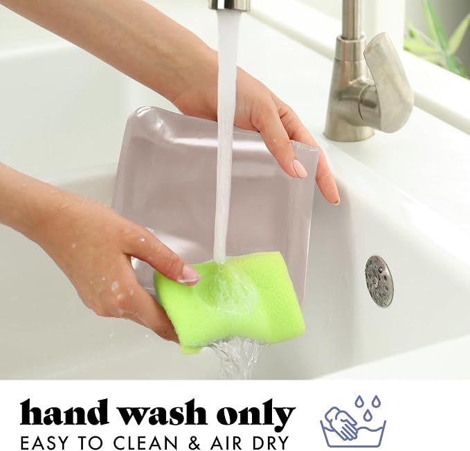 Fit & Fresh Reusable Sandwich Bags (3 Pack) – Leakproof Reusable Food Storage Bags, BPA-Free, Freezer Safe, Eco Friendly Bags for Snacks, Lunch, Meal Prep, Ivory Feline Fine