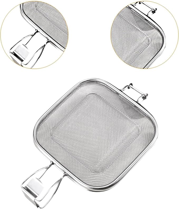 Sandwich Grill Net Roasting Pan Stainless Steel Sandwich Cooling Rack Baking Tool Roasting Net for Picnic Camping Vegetables