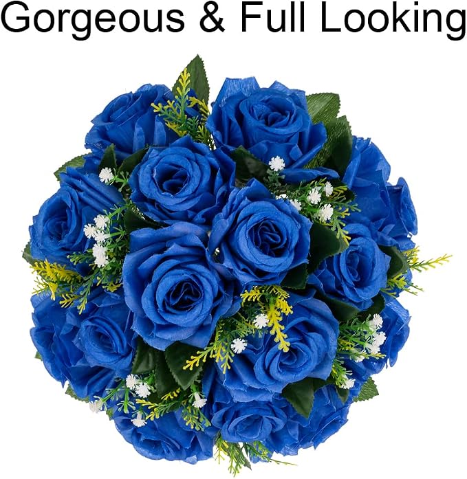 Flower Centerpieces for Wedding Tables: Wedding Table Decorations Royal Blue Flower Balls Centerpieces for Engagement Cerebration Party Center Pieces 10 Packs