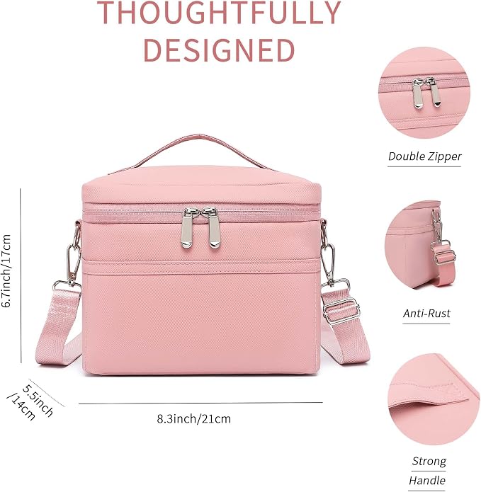 Insulated Lunch Bag for Women Adult Lunch Box Lightweight Waterproof Lunchbox Soft Cooler Reusable Lunch Bags for Work