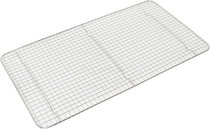 TrueCraftware- Full Size Chrome Plated Wire Pan Grate- Cooling Racks 18" x 10"- Fits Full Size Sheet Pans Cookie Pans Cooling Rack Baking Sheet Grate Cake Rack for Pies Cookies Pastries Cakes