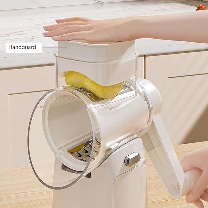 RULA Rotary Cheese Grater Hand Crank Vegetable Chopper Slicer Set, Fruit Cutter Veggie Shredder Food Dicer Chopping Cooking for Nuts Onion Tomato Potato Salad Garlic Cucumber Carrot and Cabbage