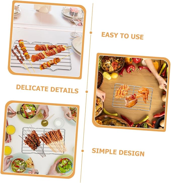 Stainless Steel Baking Cooling Rack for Cooking and Baking Multi-use Roasting Rack 35x24cm Heavy Duty Wire for Bread Cooling and Grilling Dishwasher Safe
