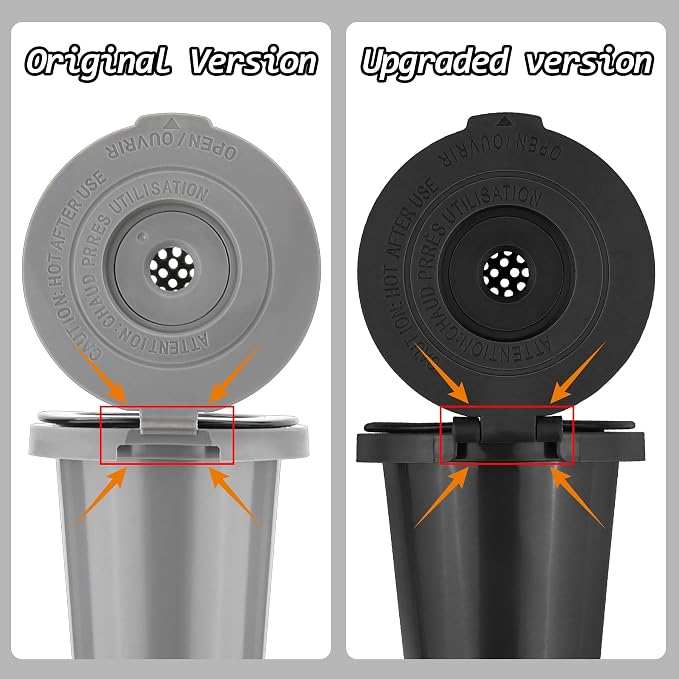 Newly upgraded Reusable Filter Cup for Cuisinart, Compatible with Cuisinart #SS-RFC HomeBarista Reusable Filter Cup, Black (2 Pack)